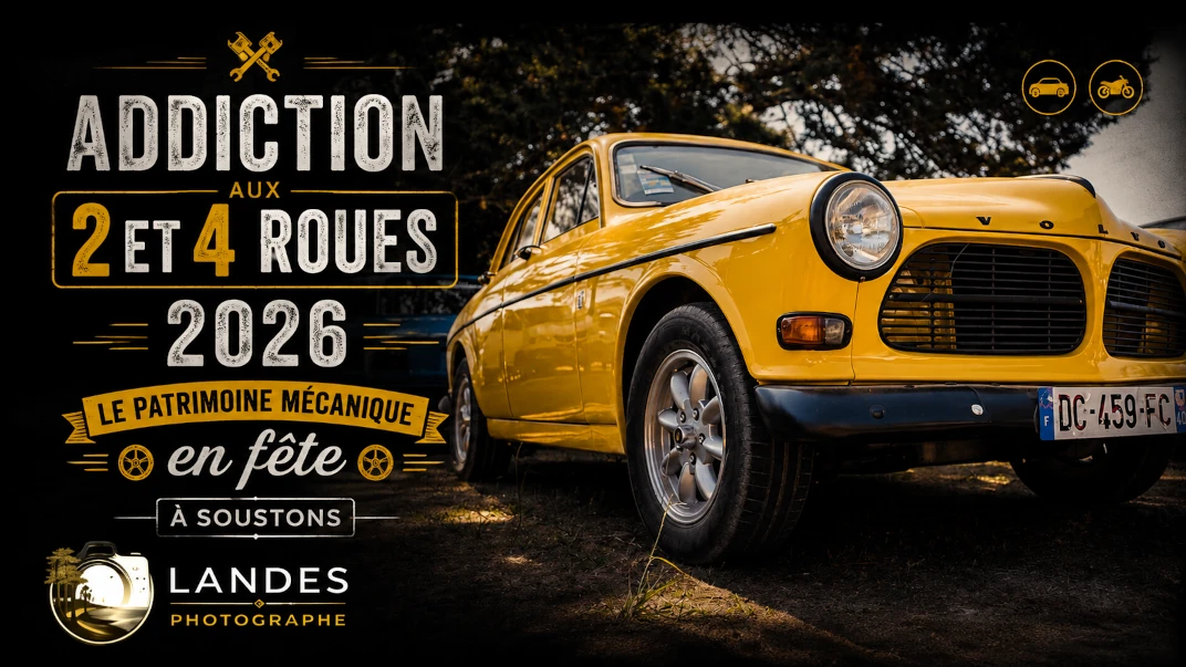 Addiction aux 2 et 4 Roues 2026 : le patrimoine mécanique en fête à Soustons