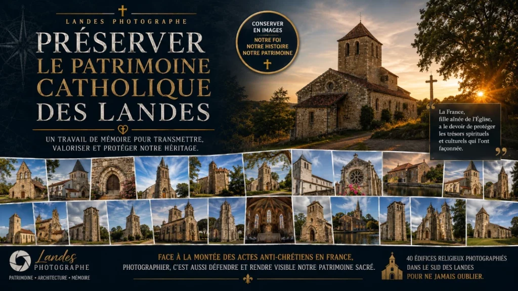 ⛪ Préserver le patrimoine catholique des Landes : un travail de mémoire par la photographie