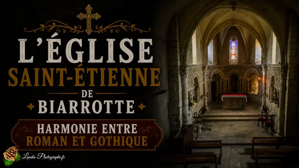 ✨ L&rsquo;Église Saint-Étienne de Biarrotte : Harmonie entre Roman et Gothique