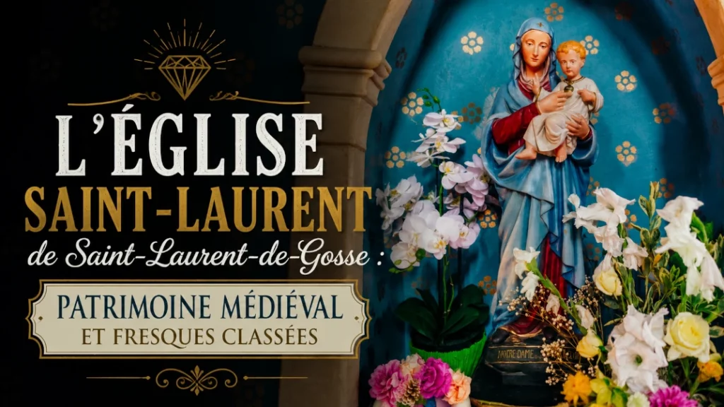 💎 L&rsquo;Église Saint-Laurent de Saint-Laurent-de-Gosse : Patrimoine Médiéval et Fresques Classées