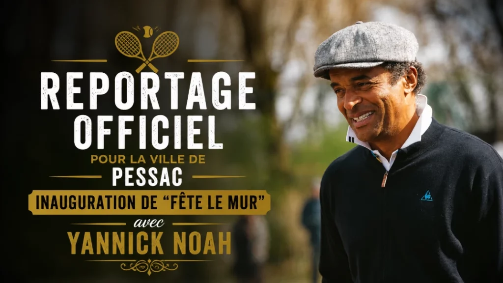🎾 Reportage Officiel pour la Ville de Pessac : Inauguration de « Fête le Mur » avec Yannick Noah