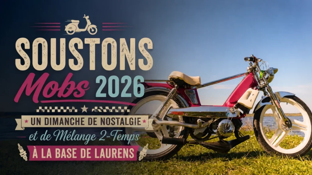 🛵 Soustons Mobs 2026 : Un Dimanche de Nostalgie et de Mélange 2-Temps à la Base de Laurens