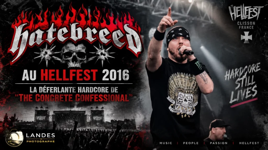 🔥 Hatebreed au Hellfest 2016 : la déferlante hardcore de *The Concrete Confessional* 🤘