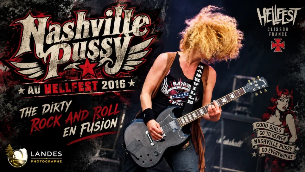 🎸 Nashville Pussy au Hellfest 2016 : le Dirty Rock and Roll en fusion 🔥