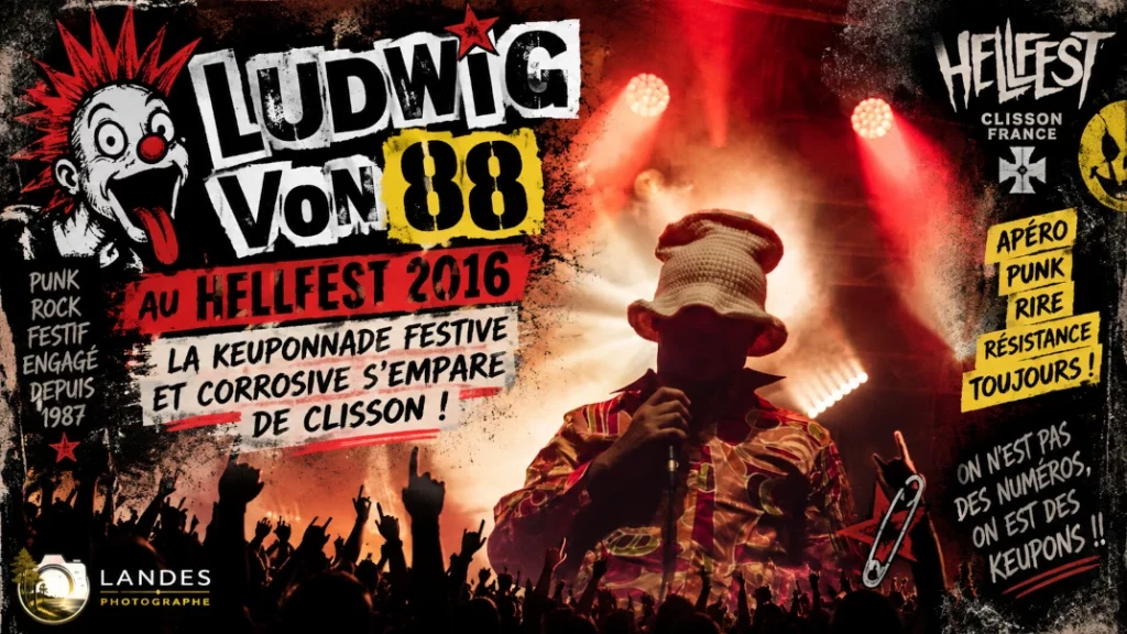 🤡 Ludwig Von 88 au Hellfest 2016 : La Keuponnade Festive et Corrosive s’empare de Clisson
