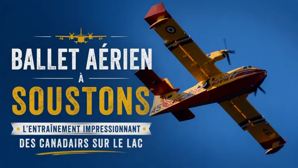 ✈️ Ballet Aérien à Soustons : L’Entraînement Impressionnant des Canadairs sur le Lac