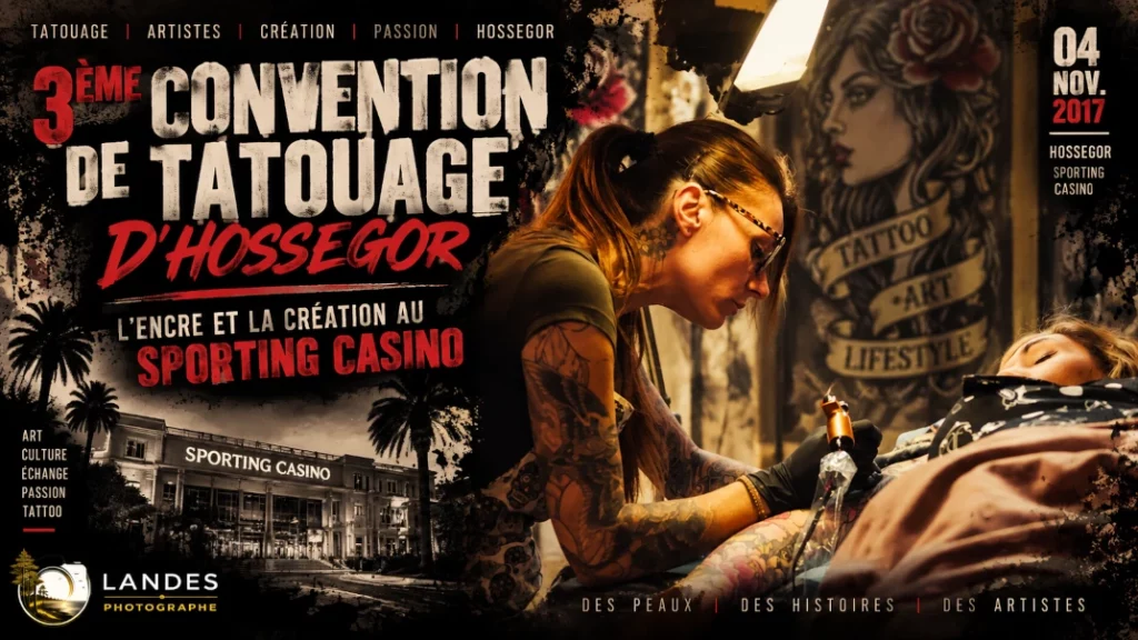 ✒️ 3ème Convention de tatouage d&rsquo;Hossegor : l&rsquo;encre et la création au Sporting Casino