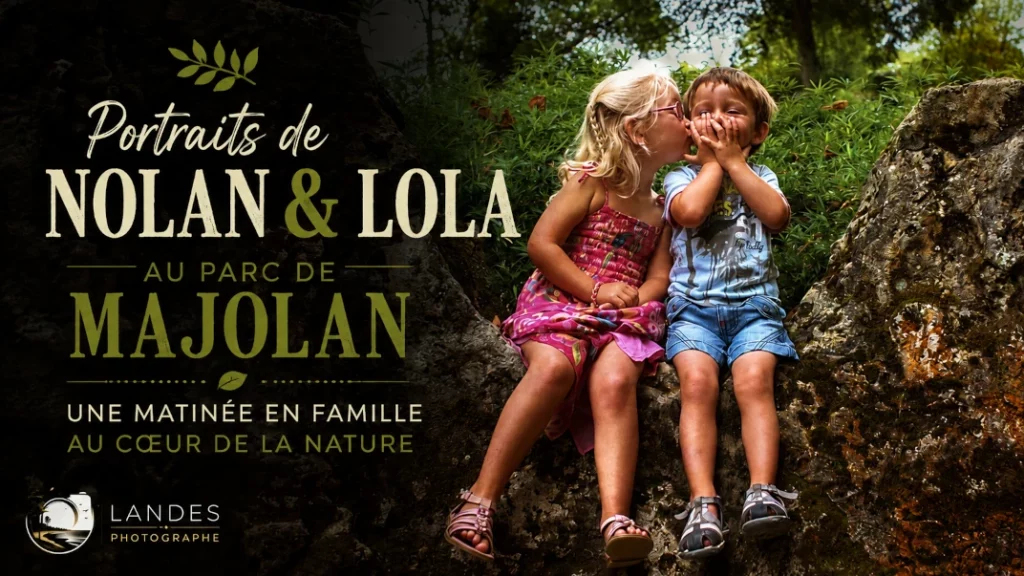 🌳 Portraits de Nolan et Lola au Parc de Majolan : une matinée en famille au cœur de la nature