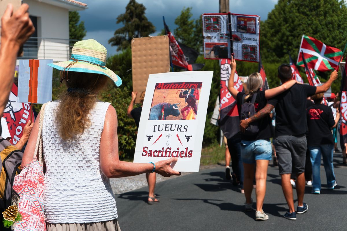 Manifestation pour l’abolition de la corrida à Saint-Vincent-de-Tyrosse