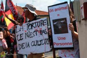 Manifestation pour l’abolition de la corrida à Saint-Vincent-de-Tyrosse