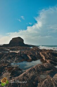 Plage de Trez Rouz après le passage de la tempête Claudio