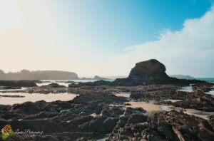 Plage de Trez Rouz après le passage de la tempête Claudio